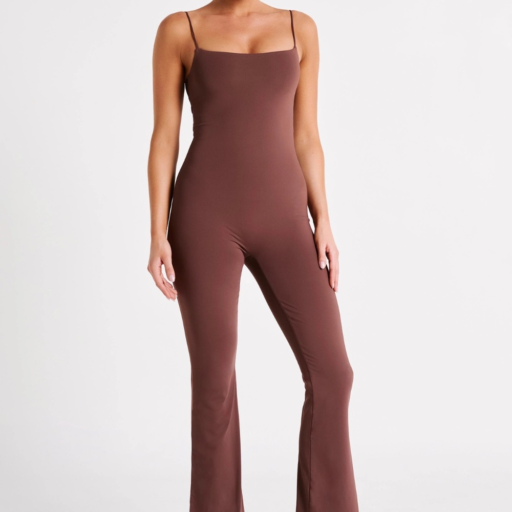 NWOT | MESHKI Adelaide Recycled Nylon Jumpsuit - Mocha